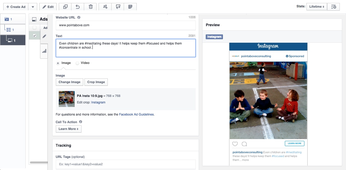 Facebook Instagram Ad Preview