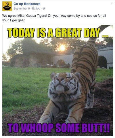 Mike the Tiger on Facebook
