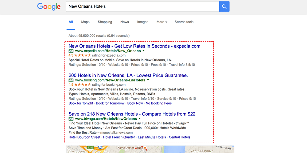 adwords and seo google screenshot