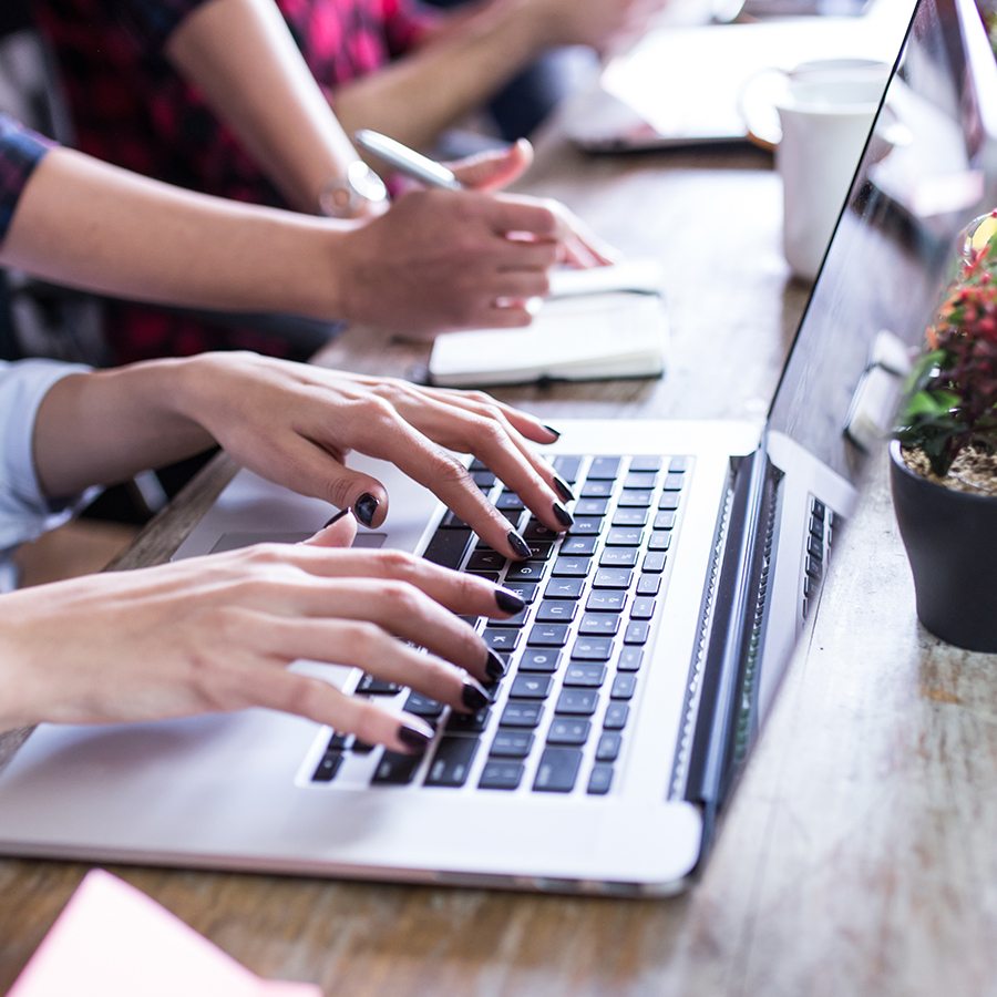 people working in an office