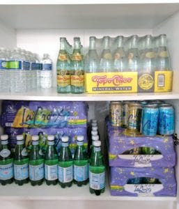 A small sampling of water options at Online Optimism. A small sampling of water options at Online Optimism.
