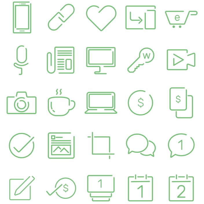 Collection of digital marketing icons