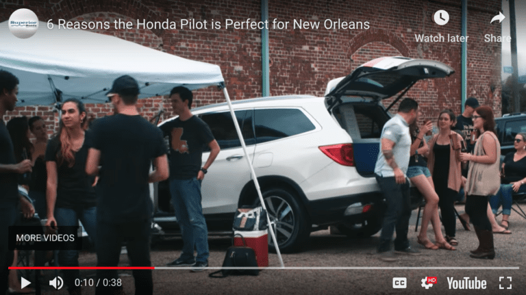 Superior Honda New Orleans Honda Pilot YouTube Ad Still