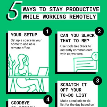 5 ways to stay productive while working remotely