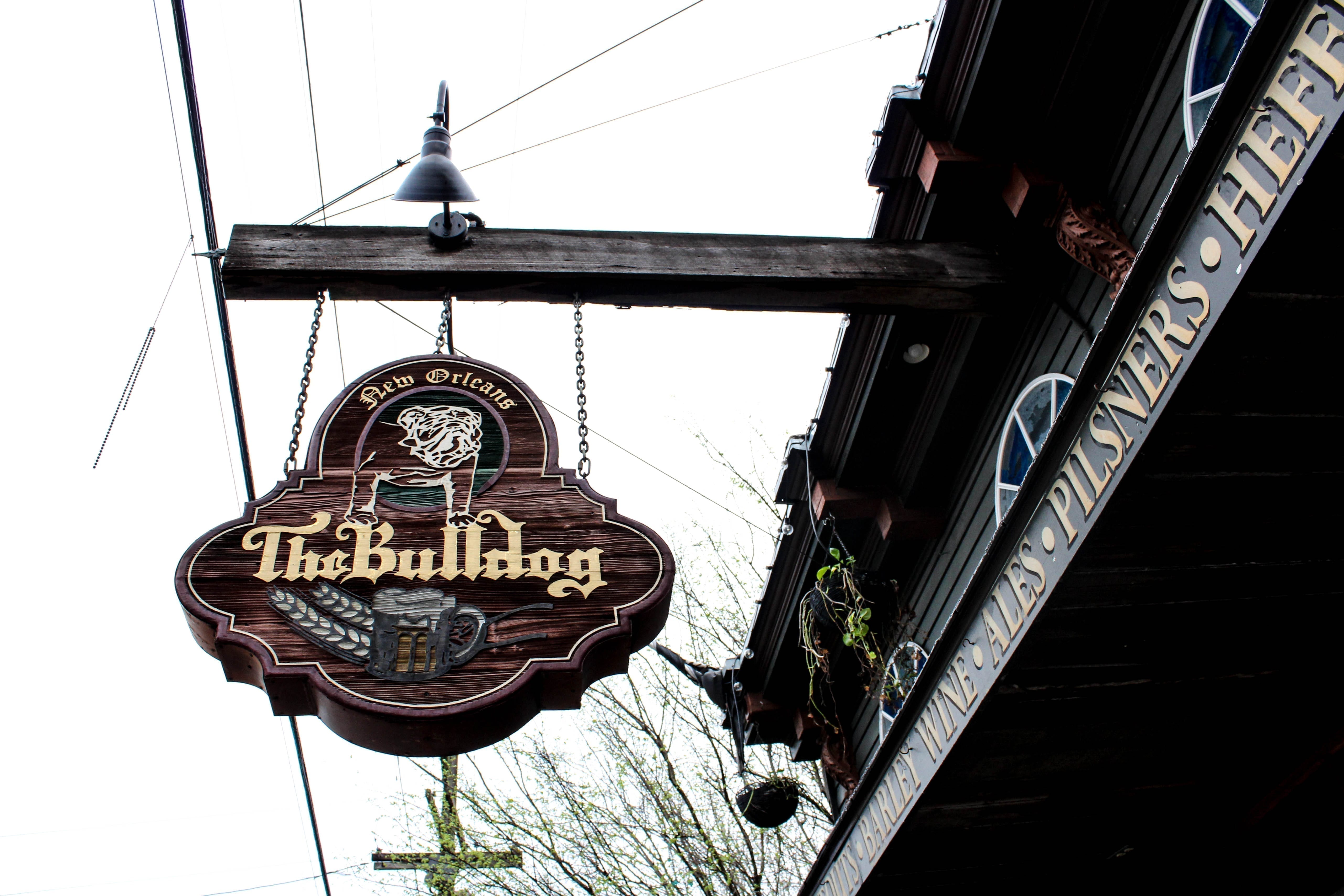The Bulldog New Orleans sign