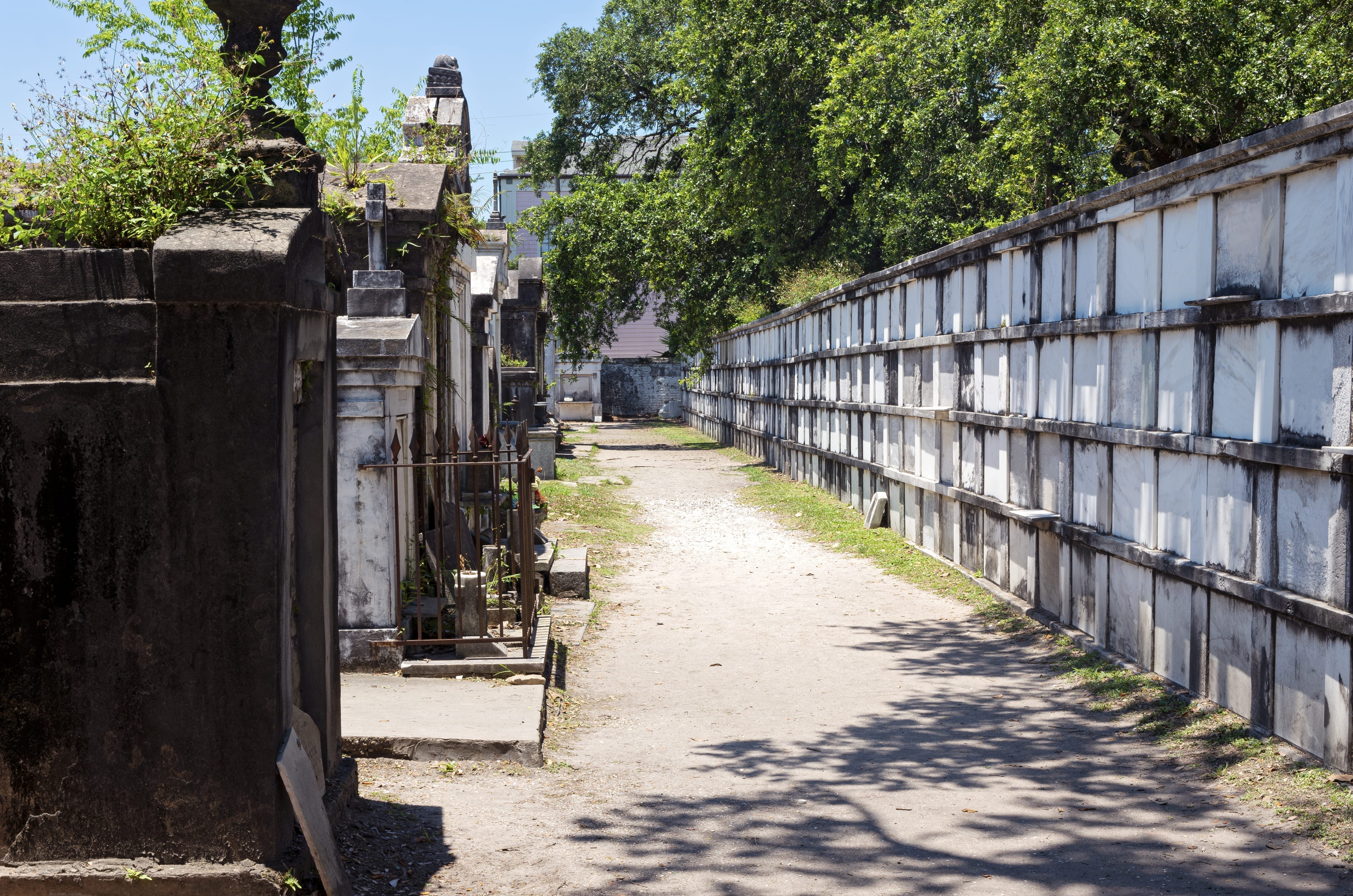 Tombs and wall vaults in New Orleans cemetery