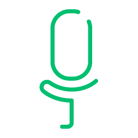 Green Microphone Icon