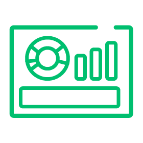 Green Dahboard Reporting Icon