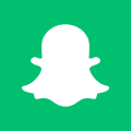 Green Snapchat Square Icon