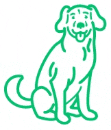 Dog icon wagging tail