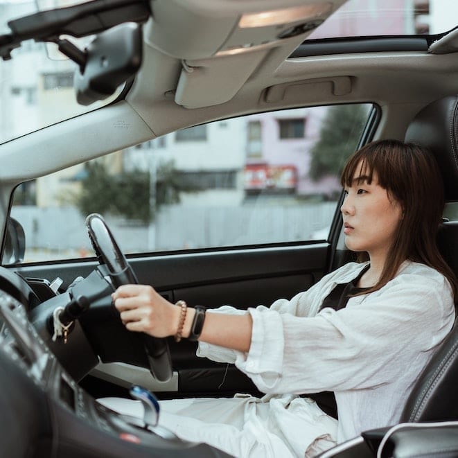 Woman driving