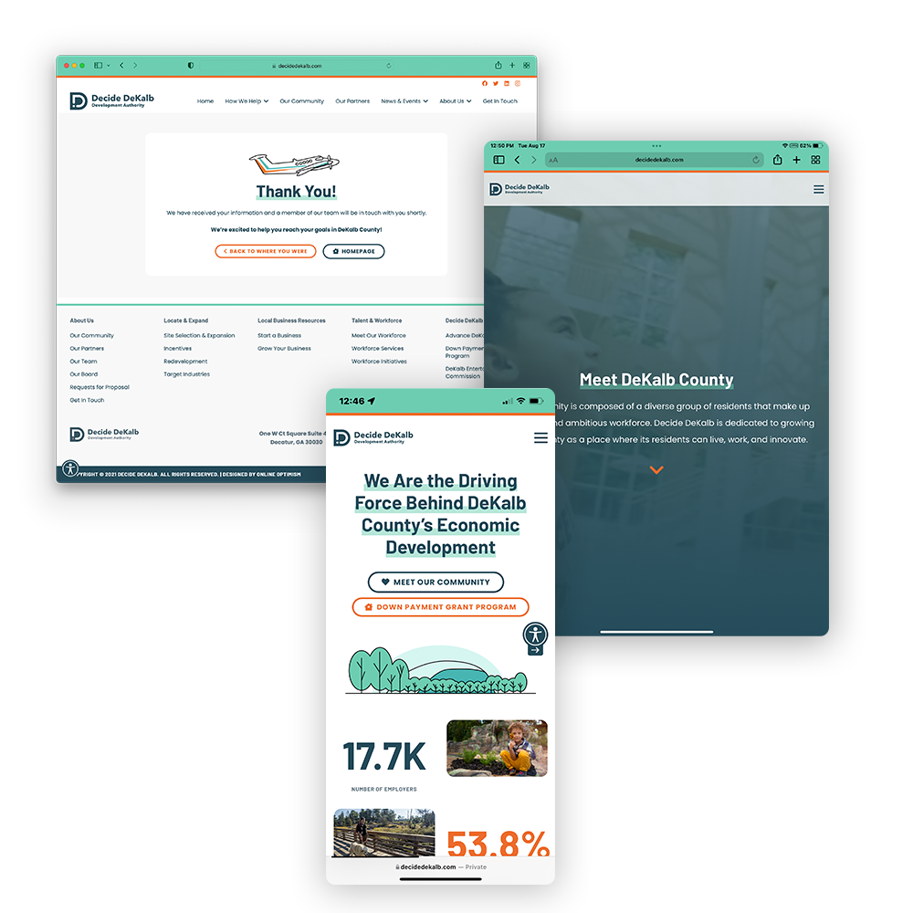 Decide DeKalb Website Screen Captures