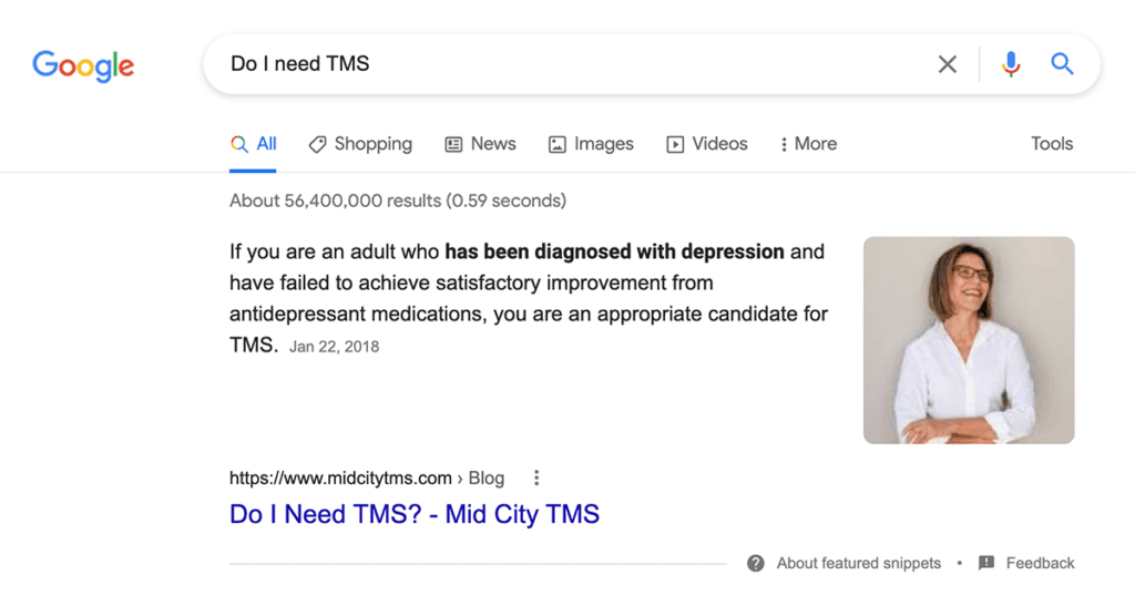 MidCity TMS featured snippet for "Do I need TMS" search