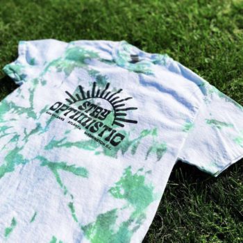 Stay Optimistic tie-dye shirt