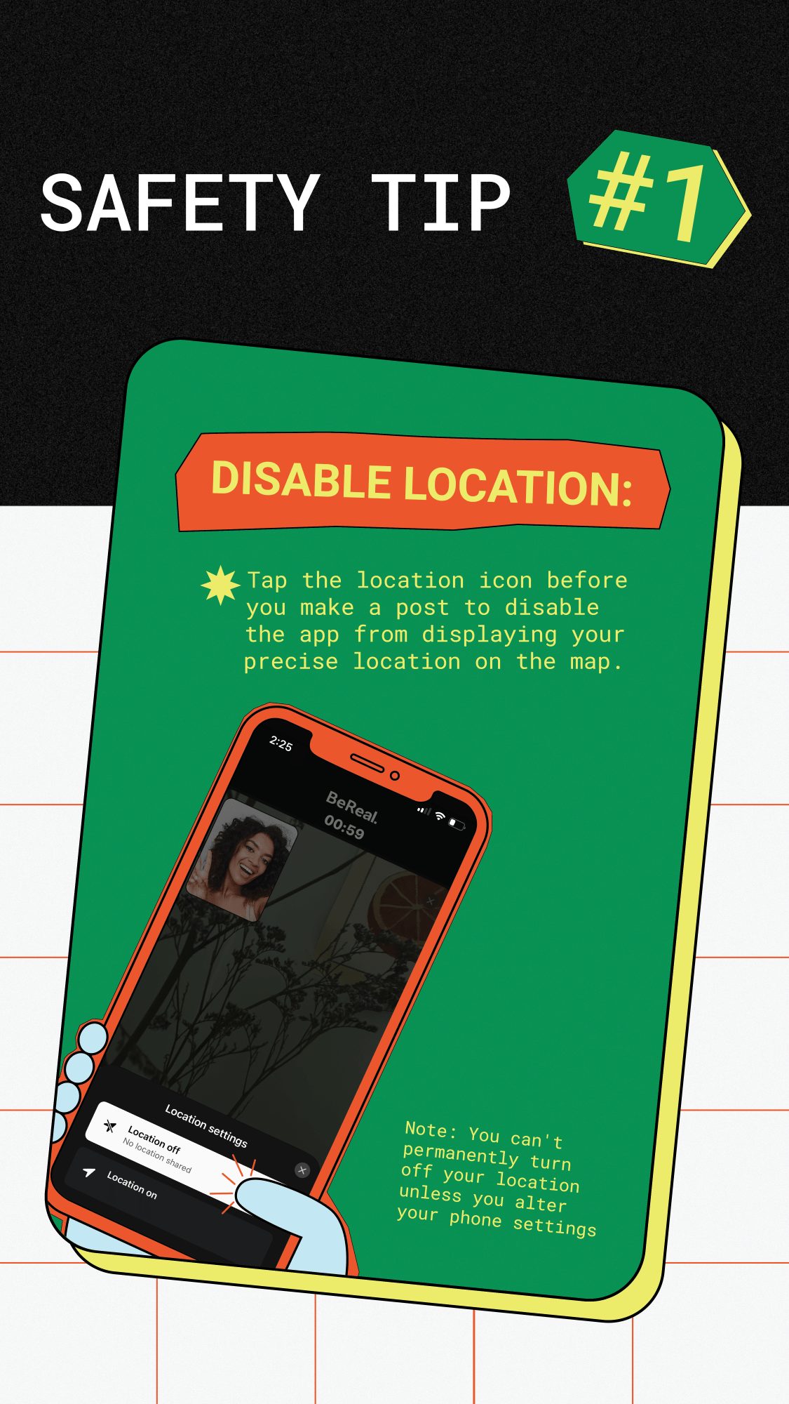 BeReal Safety Tip #1: Disable Location