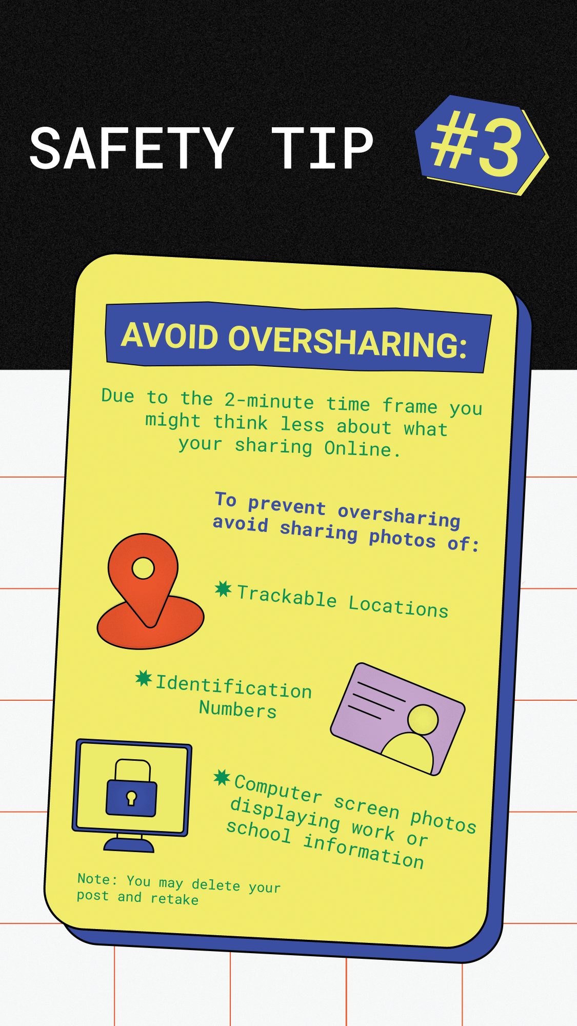 BeReal Safety Tip #3: Avoid Oversharing.