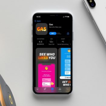 Gas App opened on an iPhone.