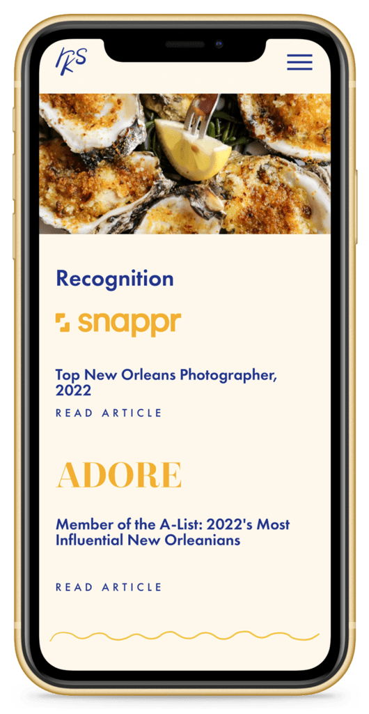Two important points of recognition for Randy: Top New Orleans Photographer, 2022 from Snappr and Member of the A-List 2022's Most Influential New Orleanians from Adore