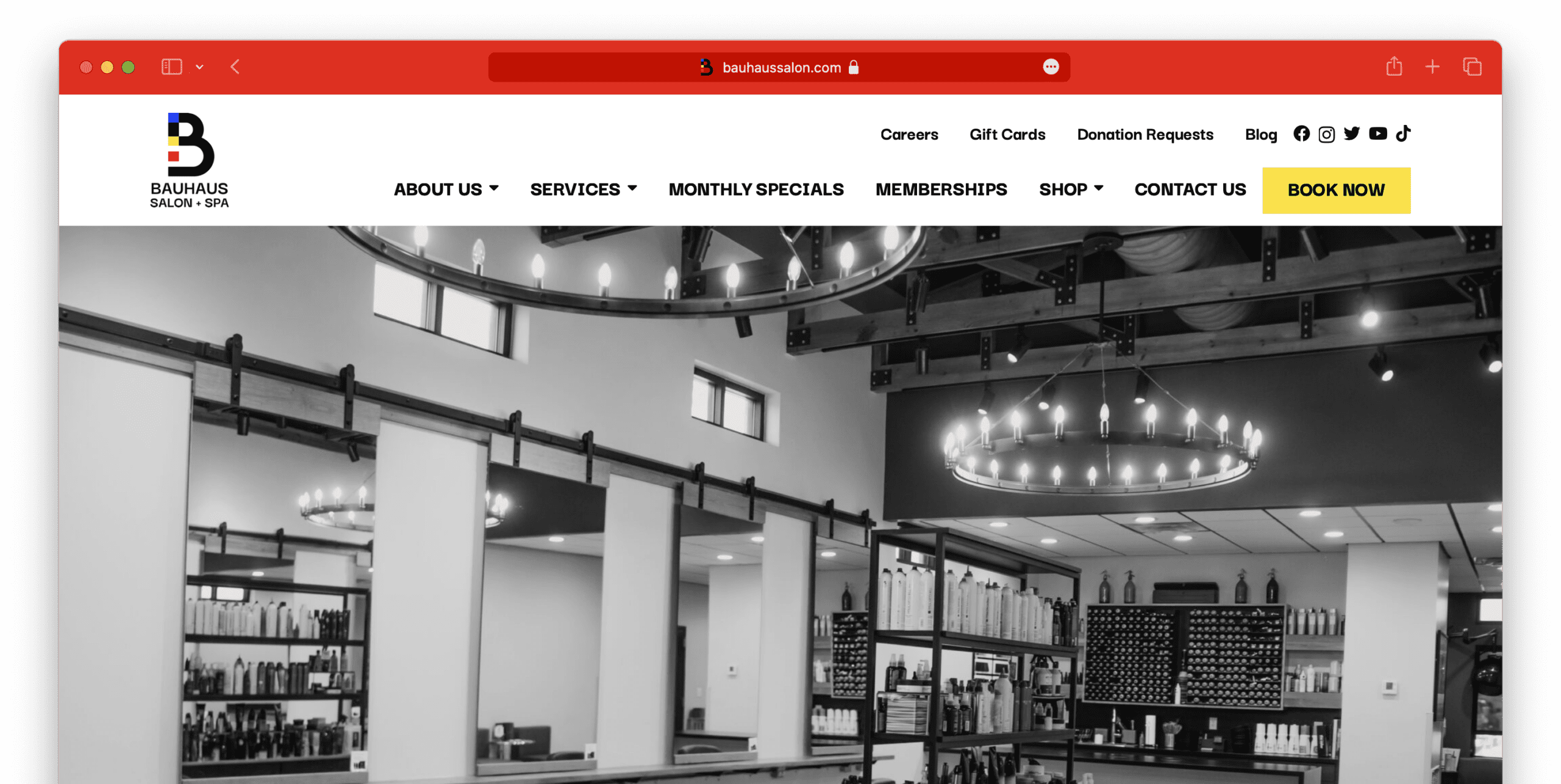 Bauhaus Salon + Spa's new home page