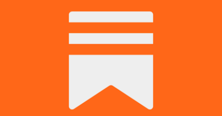 The Substack logo in white on an orange background